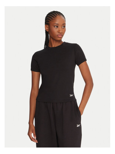 Reebok Тишърт RK25309CCW Черен Slim Fit