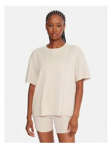 Reebok Тишърт RK25315CCW Бежов Regular Fit