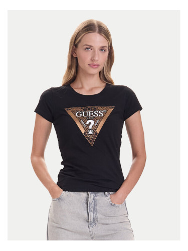 Guess Тишърт W5BI28 J1314 Черен Slim Fit