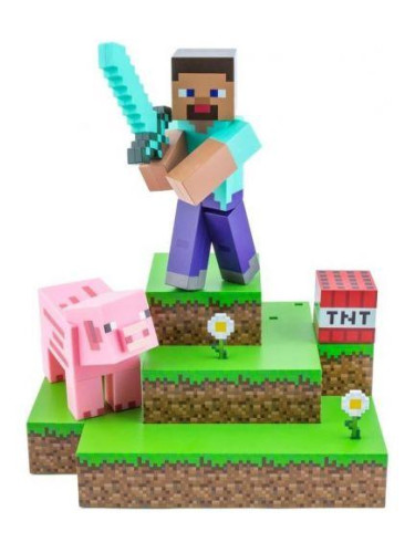 Лампа Paladone: Minecraft - Steve Diorama Light, PP9463MCF