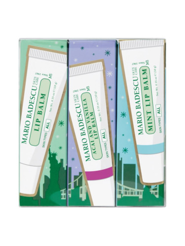 Mario Badescu Lip Balm Trio подаръчен комплект за устни