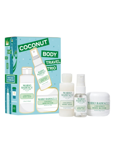Mario Badescu Coconut Body Travel Trio подаръчен комплект за мека и гладка кожа