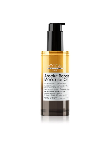 L’Oréal Professionnel Serie Expert Absolut Repair Molecular подхранващо масло за коса за увредена коса 90 мл.