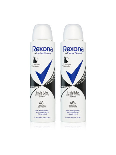 Rexona Invisible Black and White дезодорант в спрей срещу бели и жълти петна
