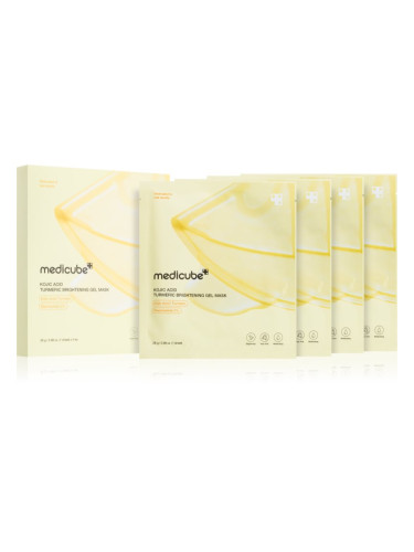 Medicube Kojic Acid Turmeric Brightening Gel Mask хидратираща и озаряващ маска с гел текстура 4 бр.