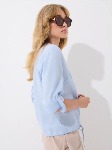 Mohito - Блуза със съдържание на лен - син