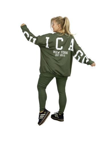 Pri Women's tracksuit loose sweatshirt + ribbed leggings CHICAGO