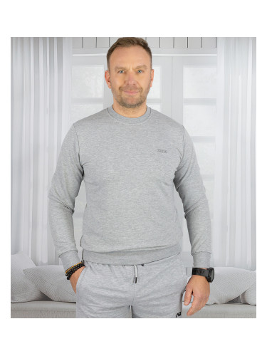 Pri Men's hoodless sports sweatshirt with small reflector