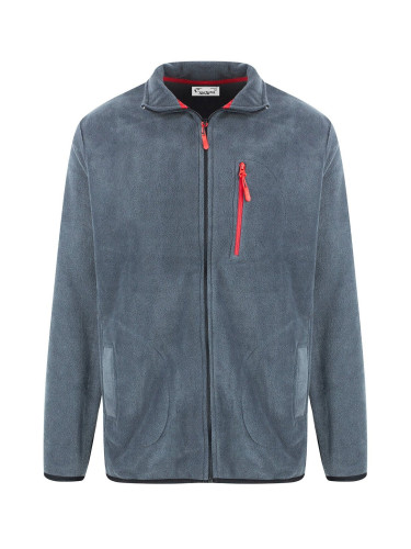 Pri Men's classic warm fleece zip-up sweatshirt