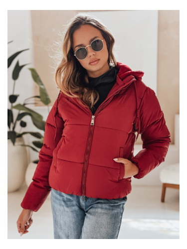 Дамско зимно пухено яке с качулка