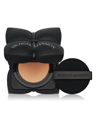 MUZIGAE MANSION Sleek Matt Cushion дълготраен грим в гъбичка SPF 50+ за перфектен външен вид цвят N25 15 гр.