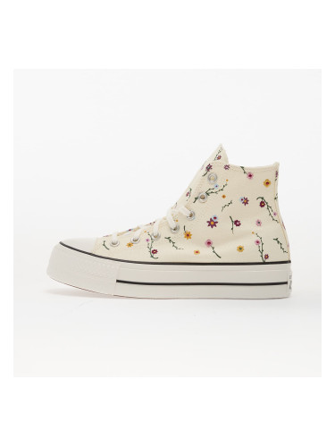 Сникърси Converse Chuck Taylor All Star Lift Platform Embroidered Blooms Hi Egret/ Vintage White/ Black EUR 35