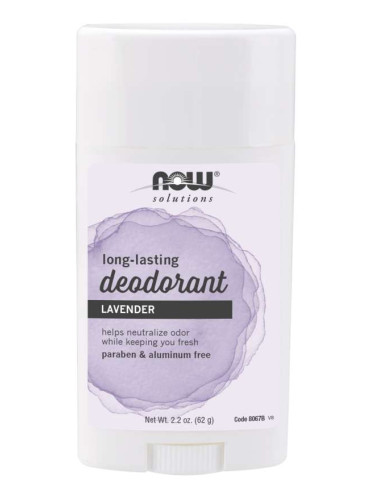 NOW - Стик дезодорант с лавандулово масло - DEO STICK LONG-LASTING LAVENDER - 62 g