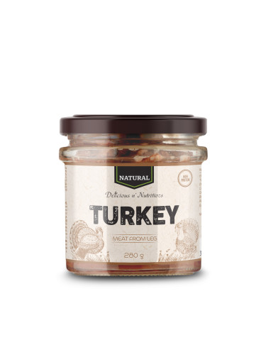 DELICIOUS N' NUTRITIOUS - Пуешко месо в буркан - NATURAL MEAT TURKEY - 280 g