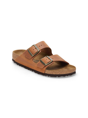 Birkenstock Arizona Natural Leather Oiled Regular Fit Brown 1028272 Мъже - Сандали Birkenstock - Кафяв - 1028272-2.5 - Size: 2.5