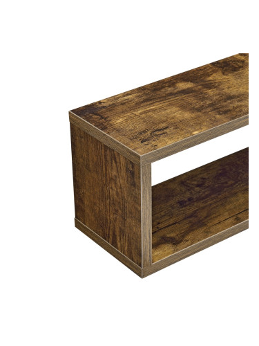 Плаващ рафт Fagernes 59x15x17 см комплект от 4 броя тъмно дърво