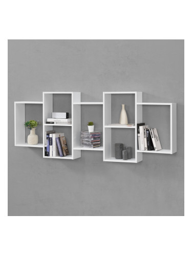 Стенен рафт Jessheim 161x18x65 см бял