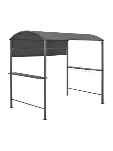 Павилион за барбекю Pyrgos 215 x 220 x 140 cm тъмно сив