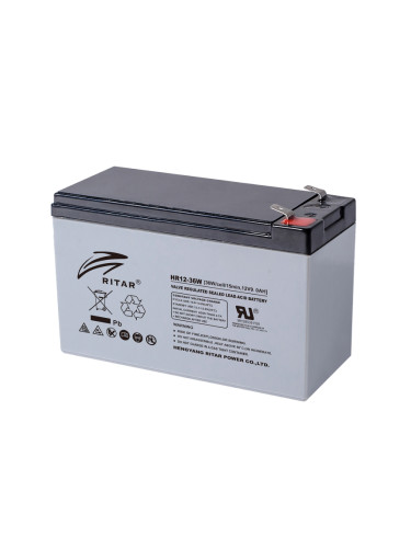 Оловна батерия RITAR, (HR12-36W) VRLA, 12V, 9Ah, 151/ 65/ 94 mm, Терми