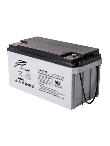Оловна батерия RITAR, (RA12-70) AGM, 12V, 70 Ah, 350 /167 /182 mm, Тер
