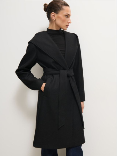 Mohito - Палто с колан - черен