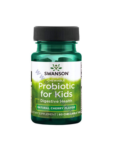 СУОНСЪН ДЪВЧАЩ ПРОБИОТИК ЗА ДЕЦА С НАТУРАЛЕН ВКУС НА ЧЕРЕША дъвчащи таблетки * 60