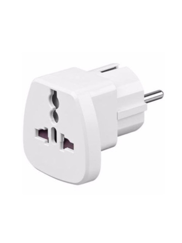Преходник Plug Adapter UK / US to Europe, MBX, в плик, Бял