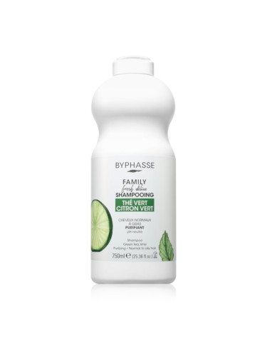 BYPHASSE Lime & Green ултрауспокояващ шампоан за нормална към мазна коса и чувствителен скалп 750 мл.