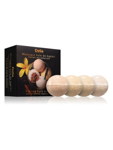 Delia Cosmetics Fizzing Bath Bombs Winter Mix подаръчен комплект за вана 4x100 гр.