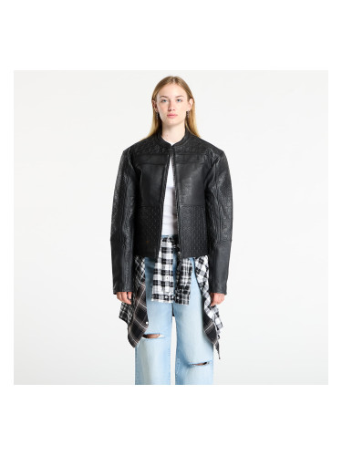 Яке Daily Paper Structured Leather Jacket Black S