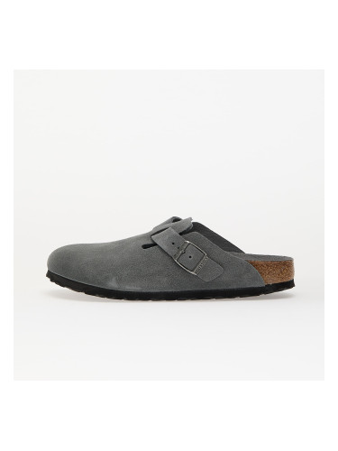 Birkenstock Boston Soft Footbed Suede Leather Basalt Gray Tonal Fb 37