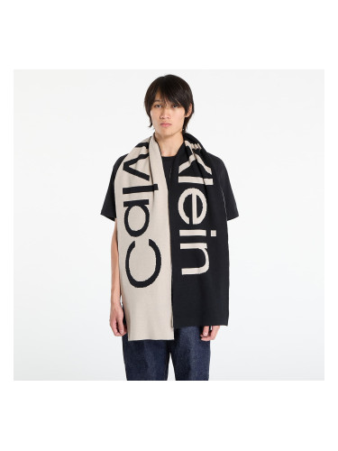 Шал Calvin Klein Bold Logo 2-Tone Wool Scarf Black Universal