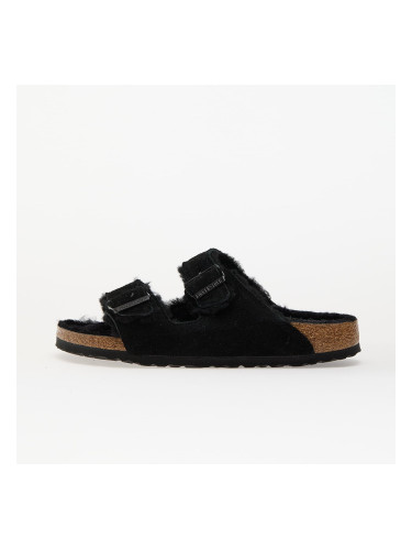 Birkenstock Arizona Shearling Suede Leather/ Fur Black 38