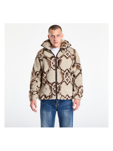 Суитшърт Daily Paper Burned Shield Sherpa Hoodie Off White XS