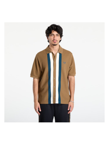 Тениска FRED PERRY Panelled Button Through Polo S Shaded Stone M