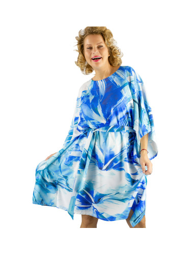 Pri Colorful Butterfly Tunic Dress Tied at the Waist AURORA
