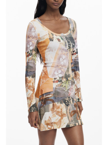 Къса рокля с шарки Desigual