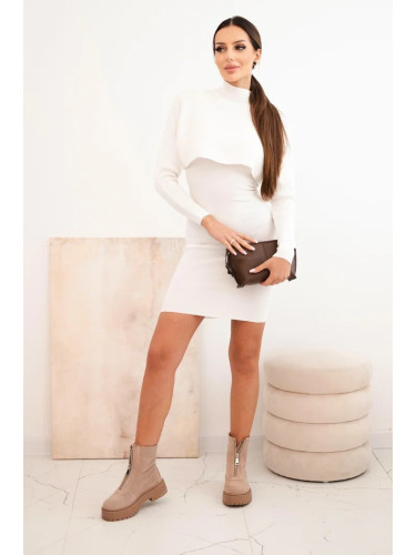 Kesi Włoski Women's set viscose blouse with dress ecru