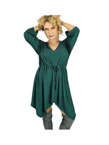 Pri Beautiful loose mini asymmetrical glitter dress OPALINA