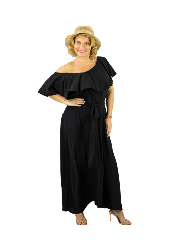 Pri Airy maxi dress with ruffles and waist tie STELLA