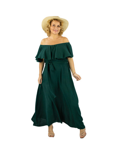 Pri Airy maxi dress with ruffles and waist tie STELLA