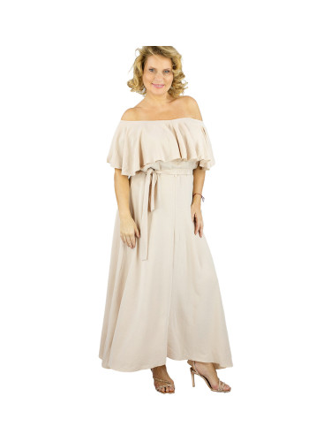Pri Airy maxi dress with ruffles and waist tie STELLA