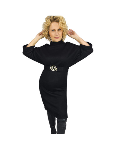 Pri Knitted midi dress with belt and bat sleeves ALENA