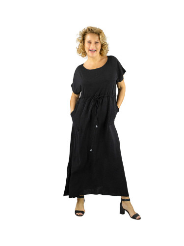 Pri Long maxi dress with waist tie "Summer Elegance"