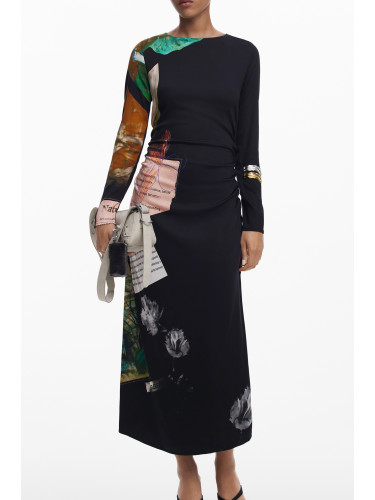 Дълга черна рокля Desigual