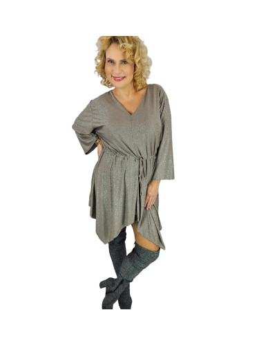 Pri Beautiful loose mini asymmetrical glitter dress OPALINA