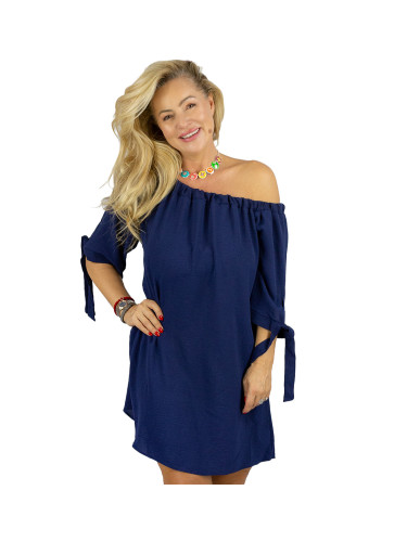 Pri HISPANKA tunic uncovered shoulders mini dress MARIOLA
