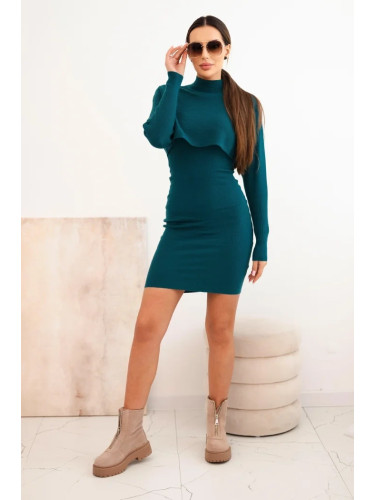 Kesi Włoski Women's set viscose blouse with dress teal