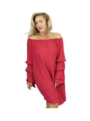 Pri Spanish midi dress with buffet ruffles on sleeves BELLA