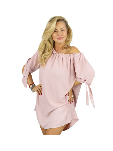 Pri HISPANKA tunic uncovered shoulders mini dress MARIOLA
